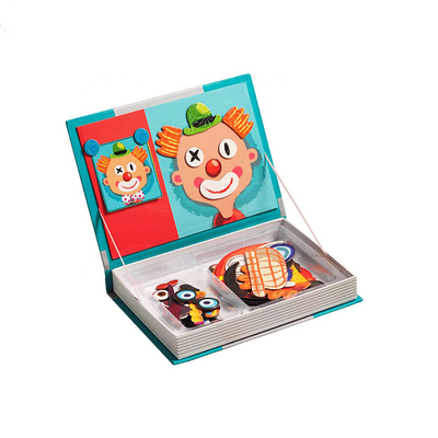 ราคาดี OEM ใบหน้าบ้า หนังสือแม่เหล็ก ไม้ Jigsaw ปริศนากล่องเล่นสําหรับเด็ก 3 ปี เด็ก ออนไลน์